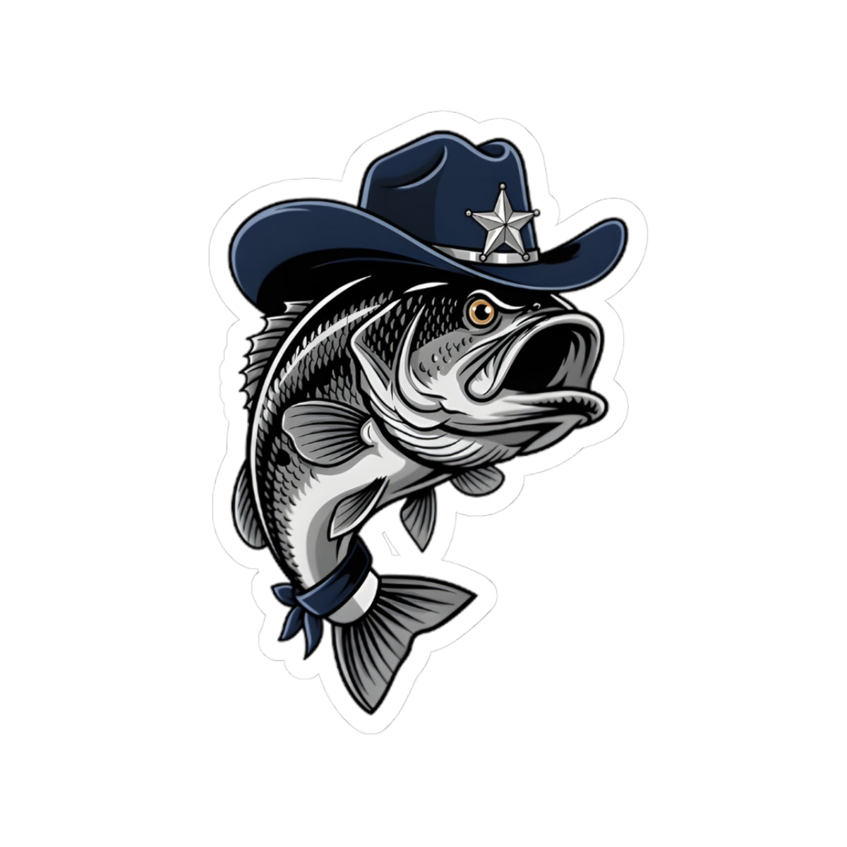 The Lone Star Bass Decal