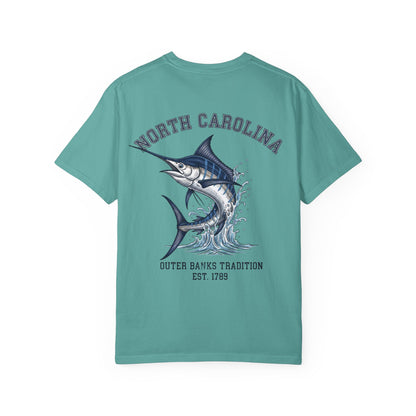 North Carolina Marlin T-Shirt Outer Banks Fishing Graphic Tee