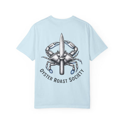 Crab Knife Logo Oyster Roast Society T-Shirt | Seafood Festival Tee