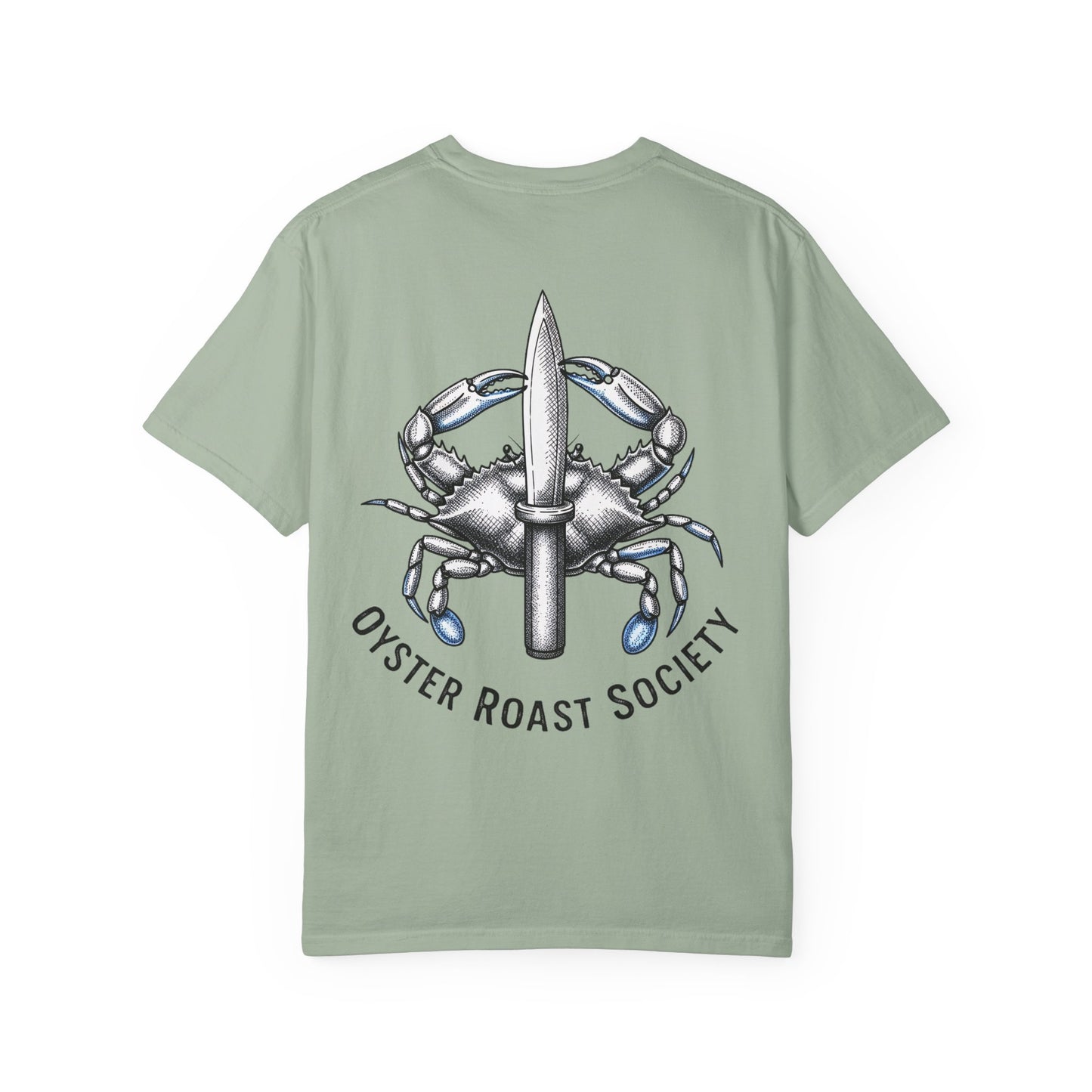 Crab Knife Logo Oyster Roast Society T-Shirt | Seafood Festival Tee