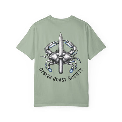 Crab Knife Logo Oyster Roast Society T-Shirt | Seafood Festival Tee