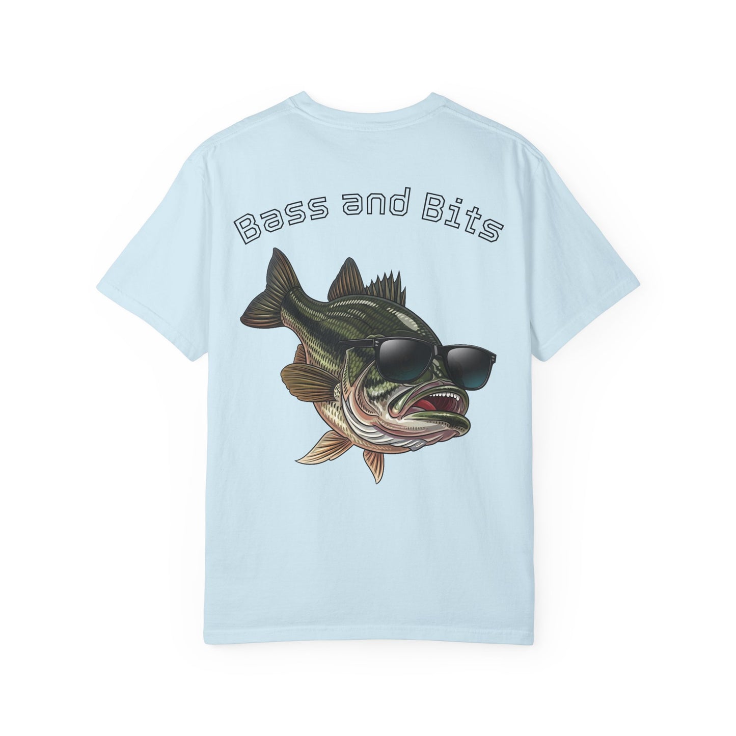 Funny Bass Fishing Shirt - 90s Laser Background School Picture - Retro Meme Tee - Cool Fish Sunglasses - Comfort Colors Humor Gift
