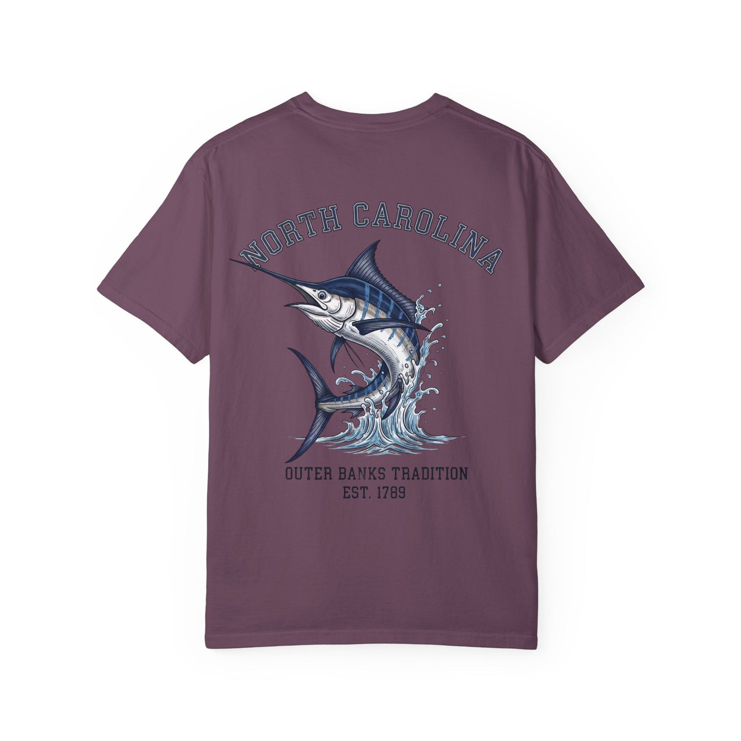 North Carolina Marlin T-Shirt Outer Banks Fishing Graphic Tee