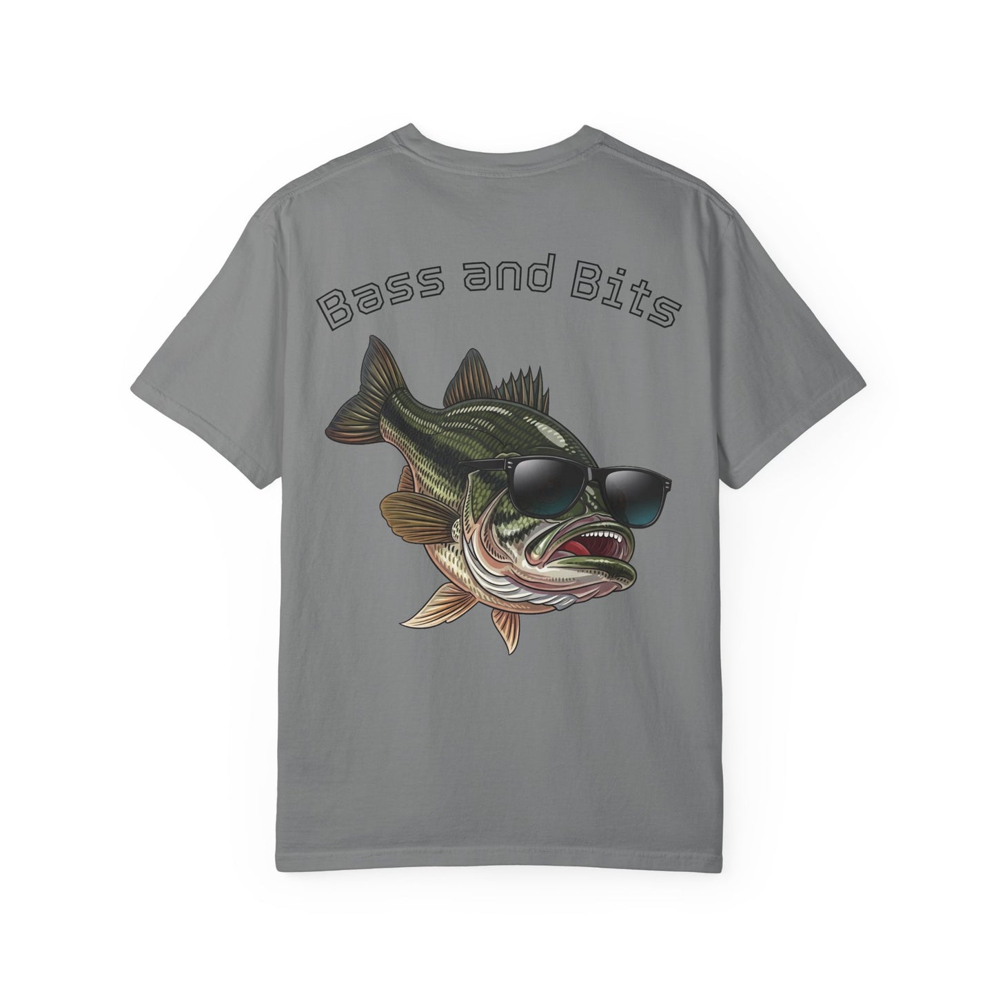 Funny Bass Fishing Shirt - 90s Laser Background School Picture - Retro Meme Tee - Cool Fish Sunglasses - Comfort Colors Humor Gift