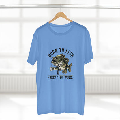 Born to Fish Forced to Work Tee | Fishing Bass Graphic T-Shirt