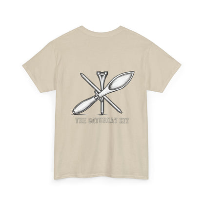 Frictionless Lab Tools Tee | crossed pipette and spoon science graphic