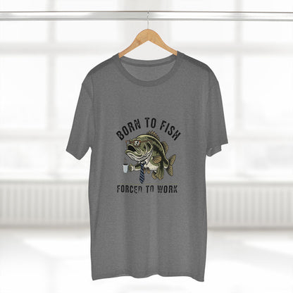 Born to Fish Forced to Work Tee | Fishing Bass Graphic T-Shirt