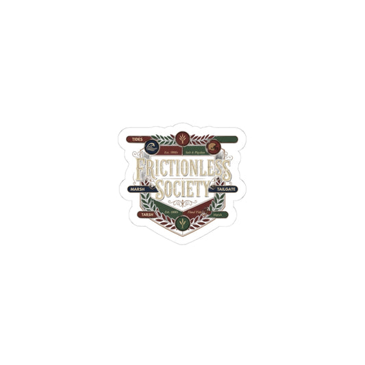 Esoteric Society Crest Kiss-Cut Sticker | occult typography, tarot aesthetic