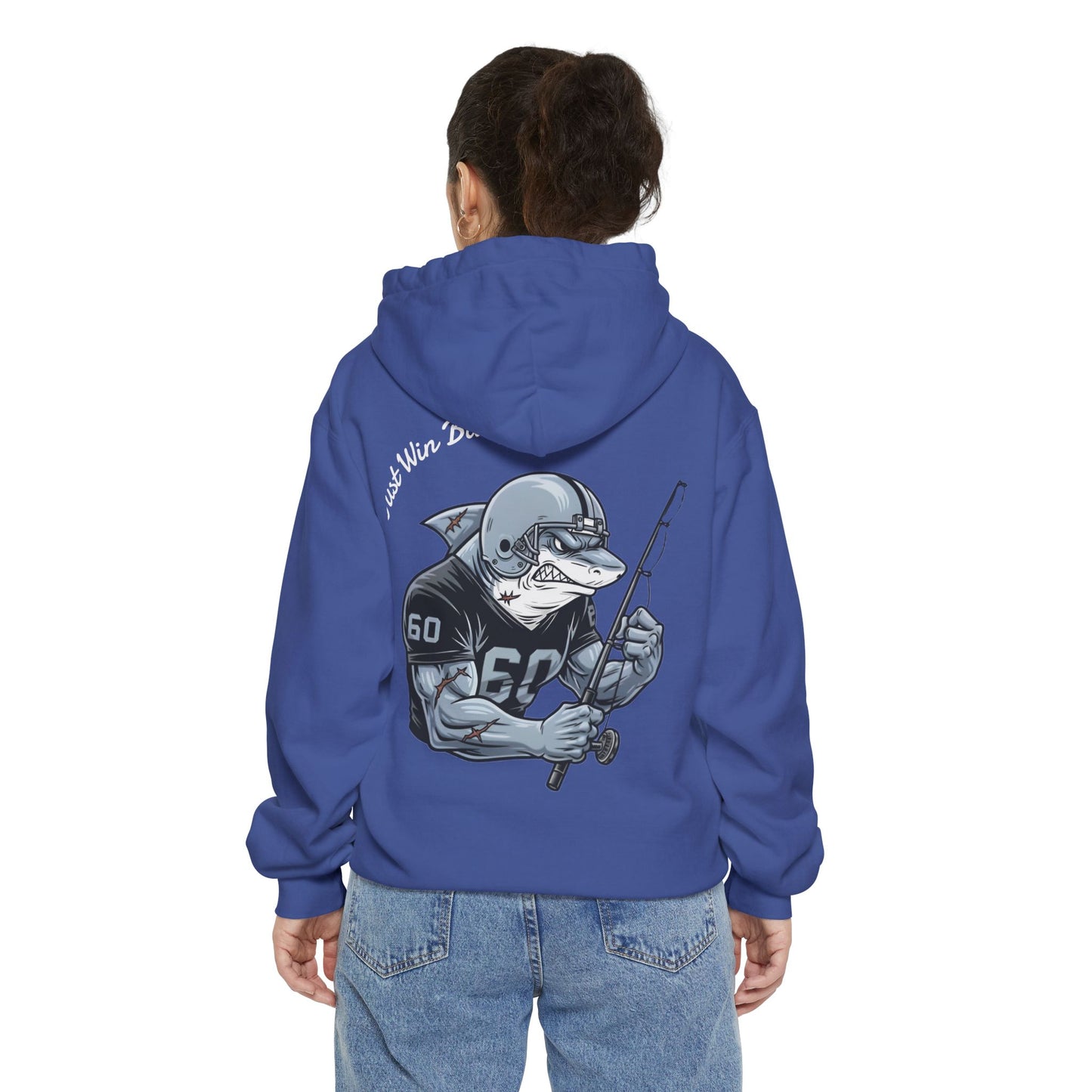The Silver & Black Bull Shark Hoodie Tailgates Tides Series