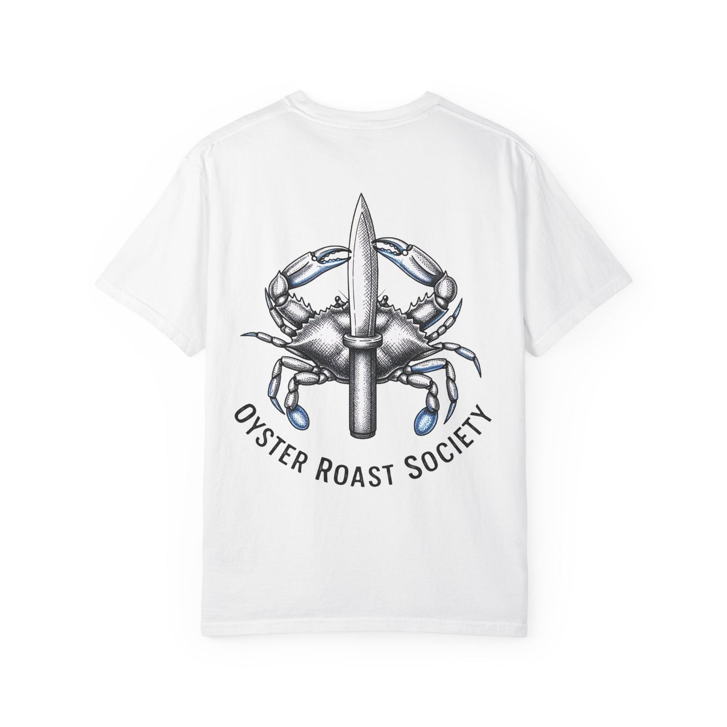 Crab Knife Logo Oyster Roast Society T-Shirt | Seafood Festival Tee