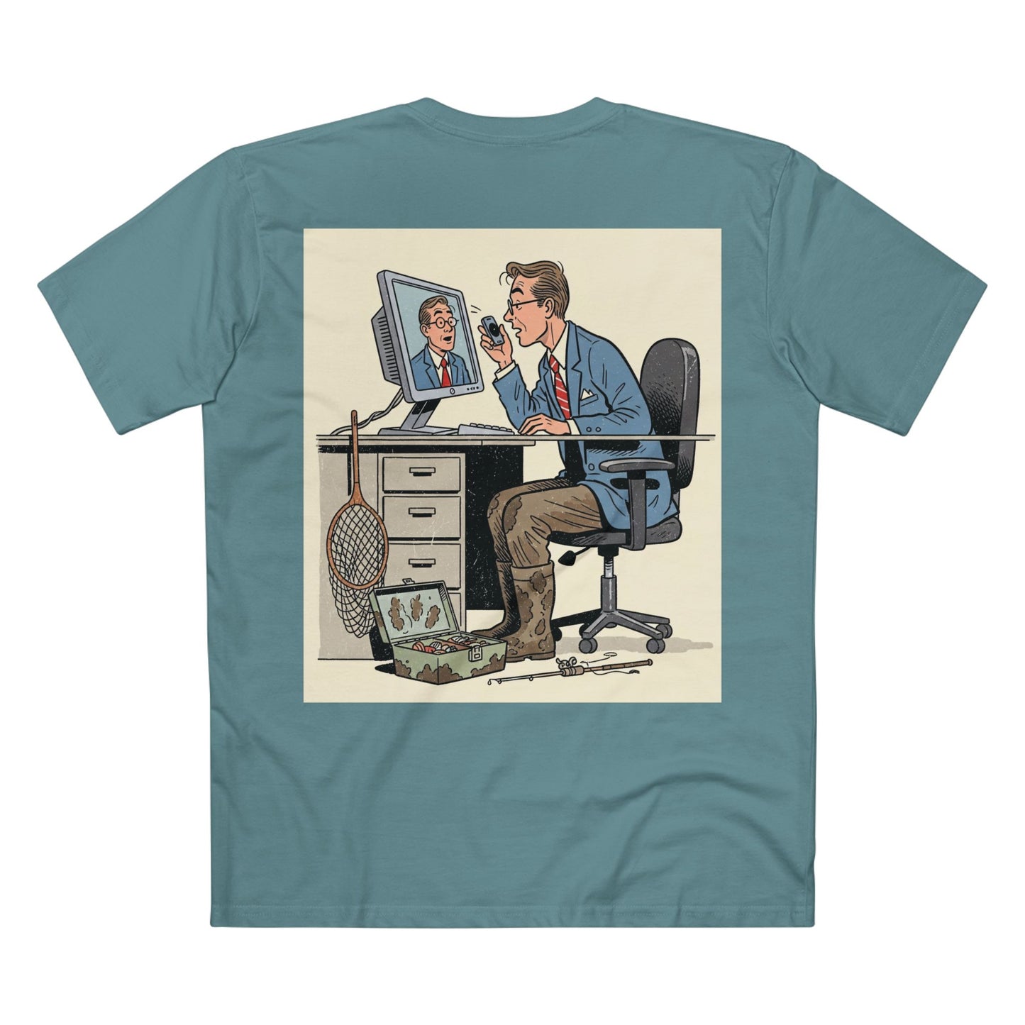 Born to Fish Forced to Work Tee | Fishing Bass Graphic T-Shirt