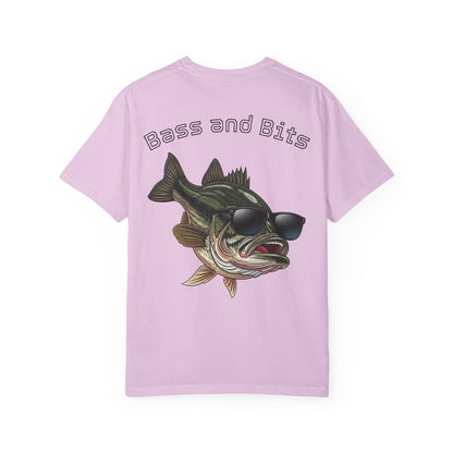 Funny Bass Fishing Shirt - 90s Laser Background School Picture - Retro Meme Tee - Cool Fish Sunglasses - Comfort Colors Humor Gift