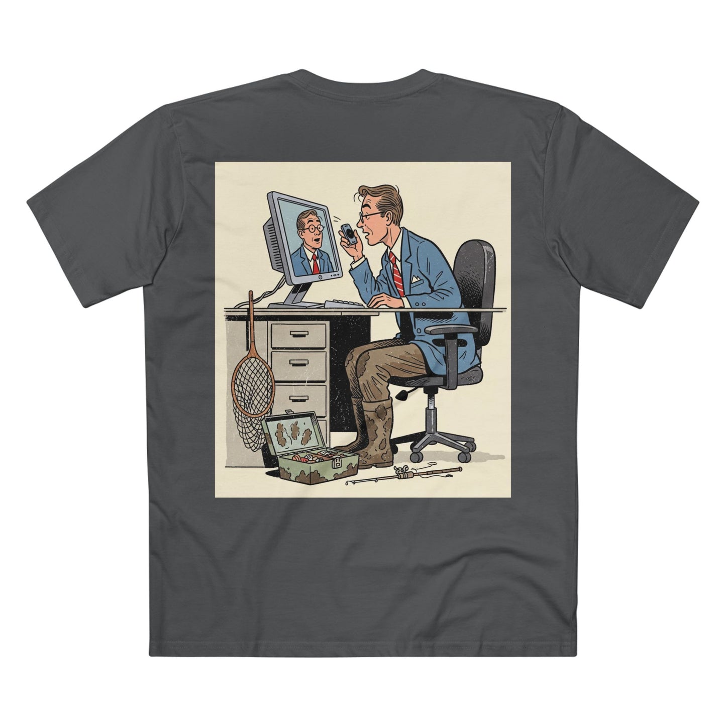 Born to Fish Forced to Work Tee | Fishing Bass Graphic T-Shirt