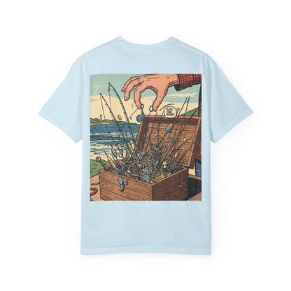 Treasure Chest Fishing T-shirt | Vintage Angler Ocean Rods Graphic | Funny Fishing Shirt