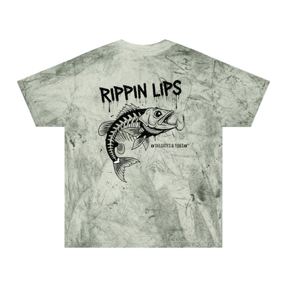 Rippin Lips Shirt, Skeleton Fish Tee, Aggressive Fishing Graphic, Tailgates and Tides, Funny Bass Fishing, Grunge Angler Gift, Comfort Colors 1717