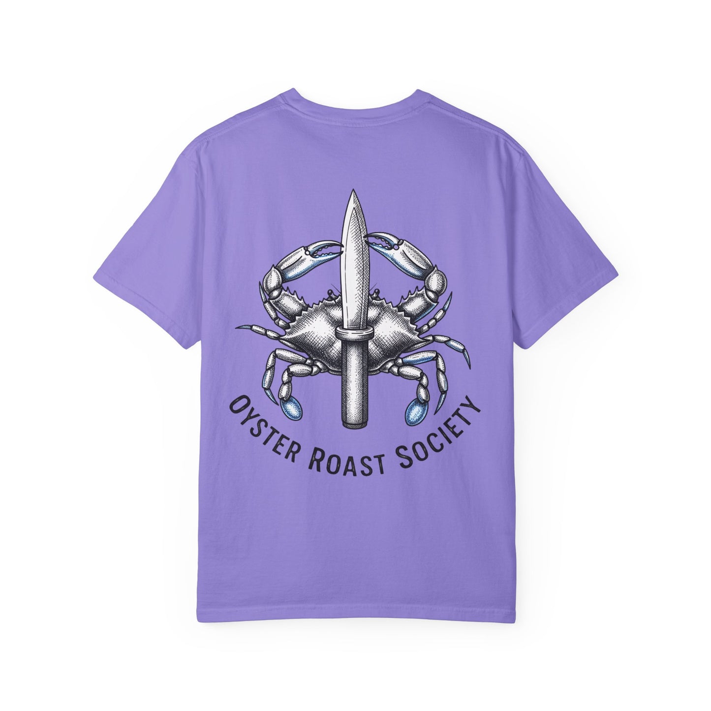 Crab Knife Logo Oyster Roast Society T-Shirt | Seafood Festival Tee