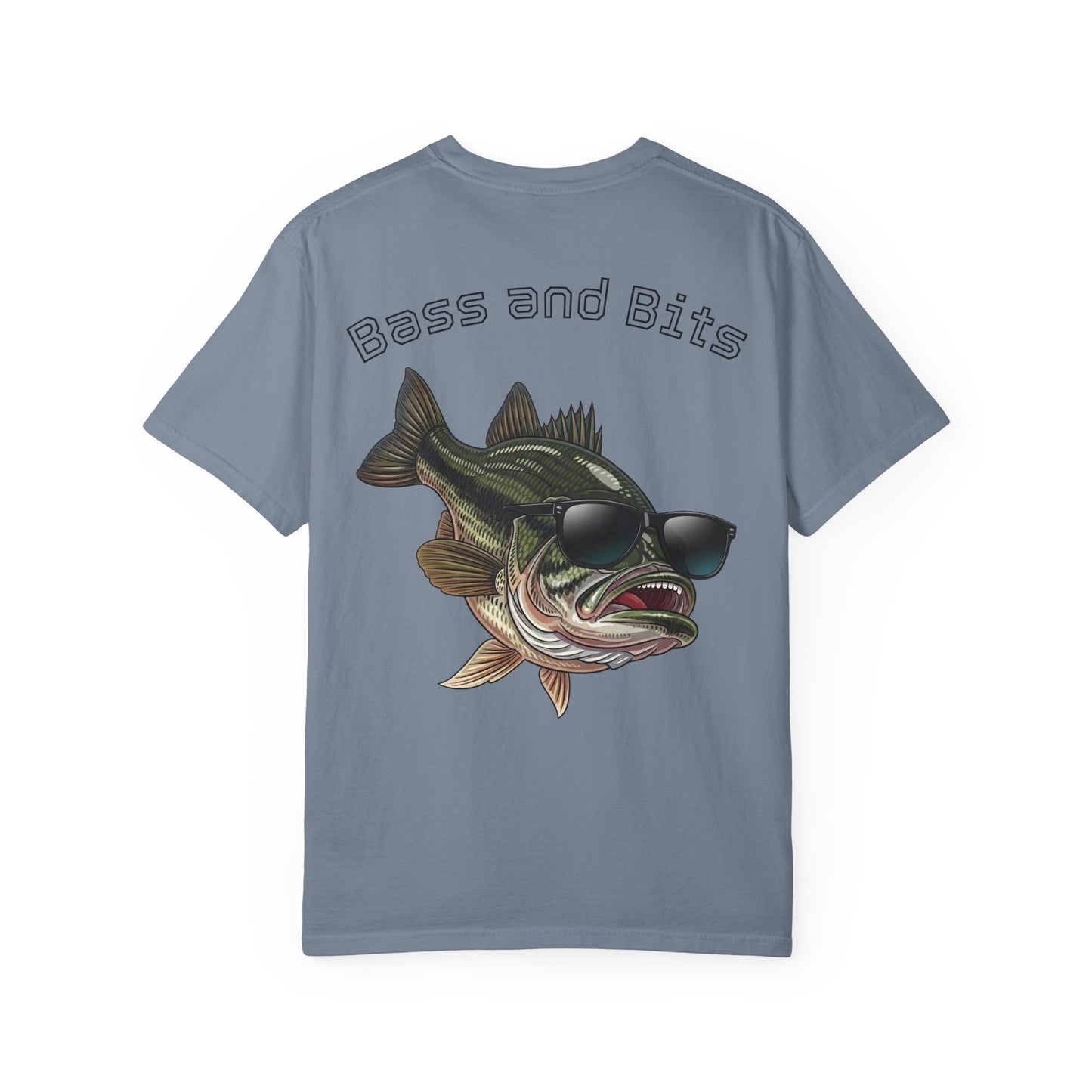 Funny Bass Fishing Shirt - 90s Laser Background School Picture - Retro Meme Tee - Cool Fish Sunglasses - Comfort Colors Humor Gift