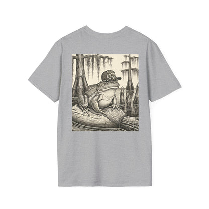 Swamp King Bullfrog Tee, Southern Toad Graphic, Duck Hunting Humor, Camo Frog Shirt, Lowcountry Marsh Apparel