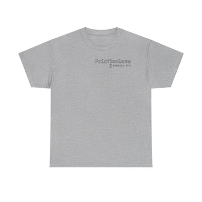 Frictionless Lab Tools Tee | crossed pipette and spoon science graphic