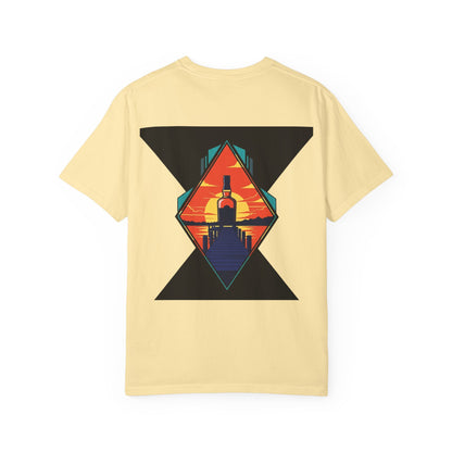 Sunset Lighthouse Graphic T-Shirt — Coastal Vintage Beach Vibe