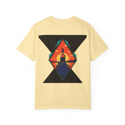 Sunset Lighthouse Graphic T-Shirt — Coastal Vintage Beach Vibe