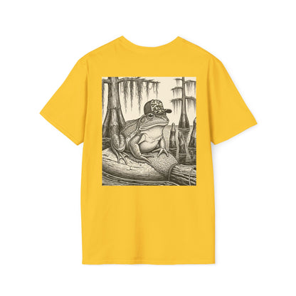 Swamp King Bullfrog Tee, Southern Toad Graphic, Duck Hunting Humor, Camo Frog Shirt, Lowcountry Marsh Apparel