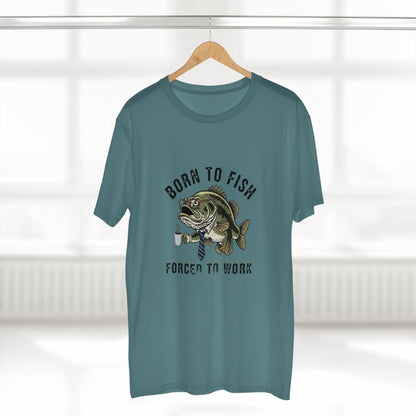 Born to Fish Forced to Work Tee | Fishing Bass Graphic T-Shirt