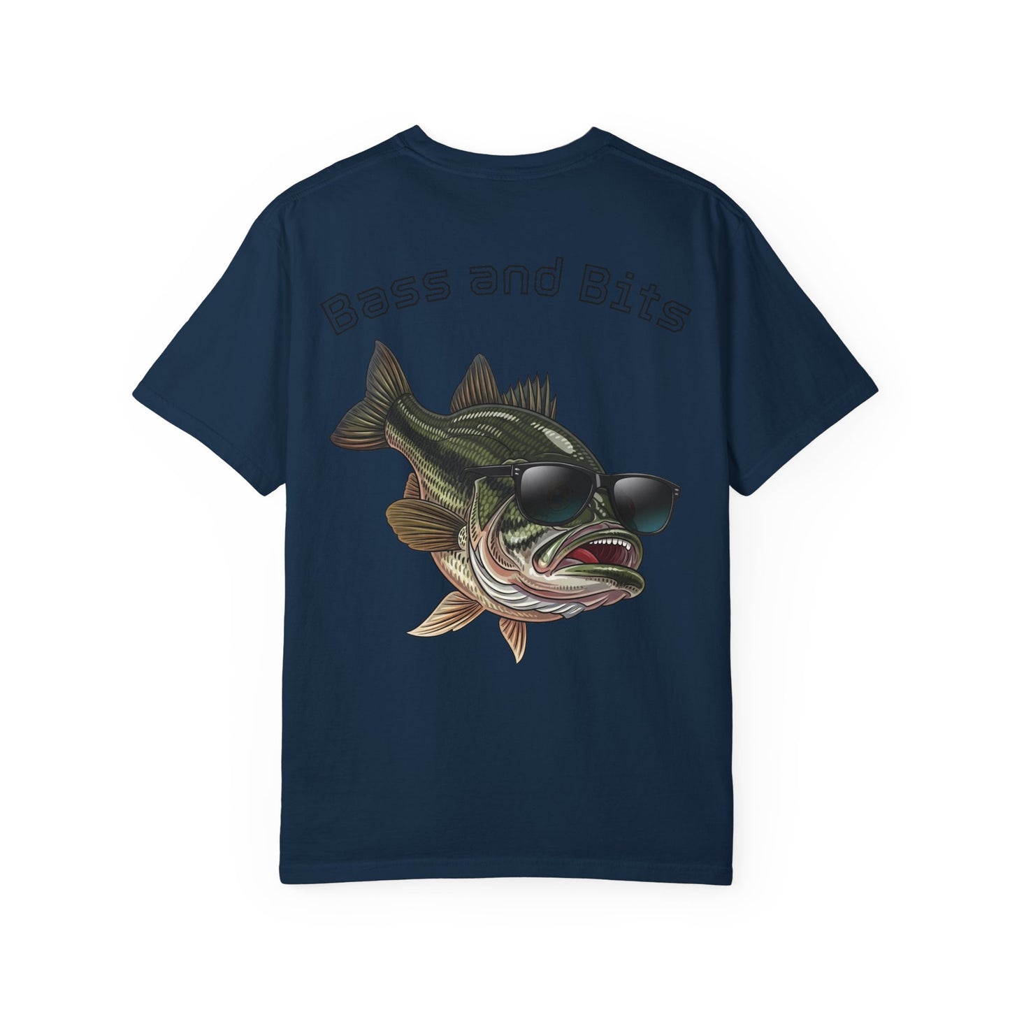 Funny Bass Fishing Shirt - 90s Laser Background School Picture - Retro Meme Tee - Cool Fish Sunglasses - Comfort Colors Humor Gift