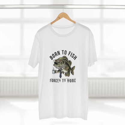 Born to Fish Forced to Work Tee | Fishing Bass Graphic T-Shirt
