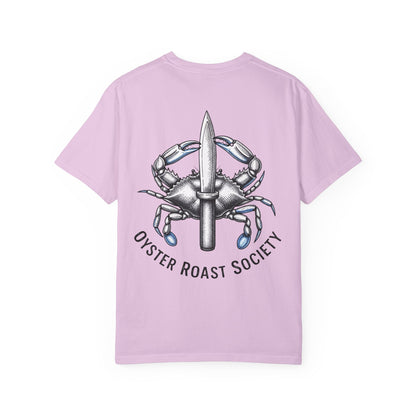 Crab Knife Logo Oyster Roast Society T-Shirt | Seafood Festival Tee