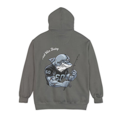 The Silver & Black Bull Shark Hoodie Tailgates Tides Series