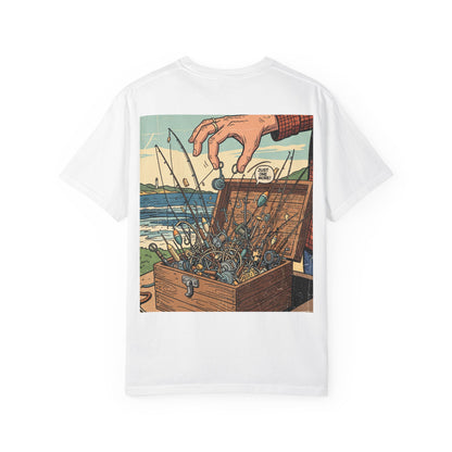 Treasure Chest Fishing T-shirt | Vintage Angler Ocean Rods Graphic | Funny Fishing Shirt