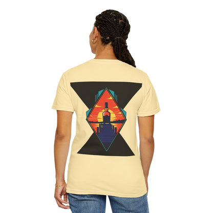 Sunset Lighthouse Graphic T-Shirt — Coastal Vintage Beach Vibe