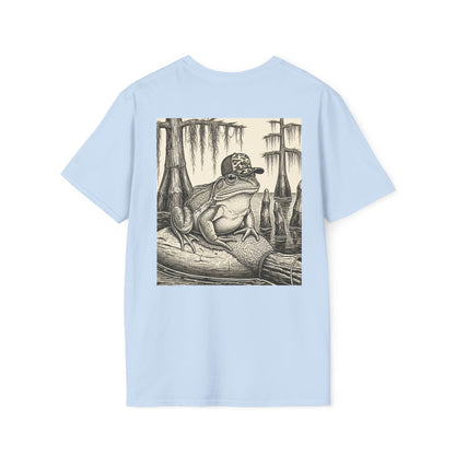 Swamp King Bullfrog Tee, Southern Toad Graphic, Duck Hunting Humor, Camo Frog Shirt, Lowcountry Marsh Apparel