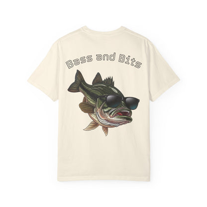 Funny Bass Fishing Shirt - 90s Laser Background School Picture - Retro Meme Tee - Cool Fish Sunglasses - Comfort Colors Humor Gift