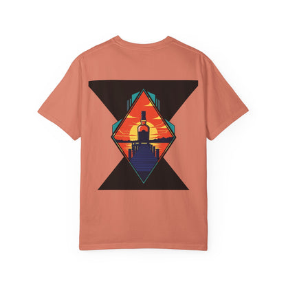 Sunset Lighthouse Graphic T-Shirt — Coastal Vintage Beach Vibe