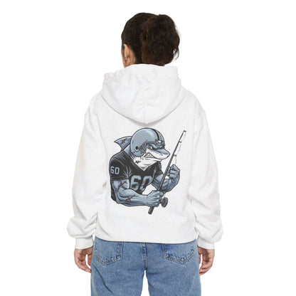 The Silver & Black Bull Shark Hoodie Tailgates Tides Series