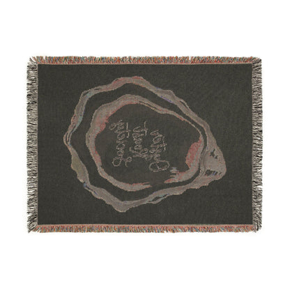 Blue Agate Slice Woven Blanket | Geode Stone Throw, Coastal Home Decor