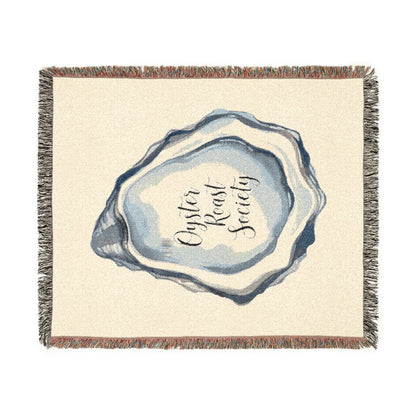 Blue Agate Slice Woven Blanket | Geode Stone Throw, Coastal Home Decor