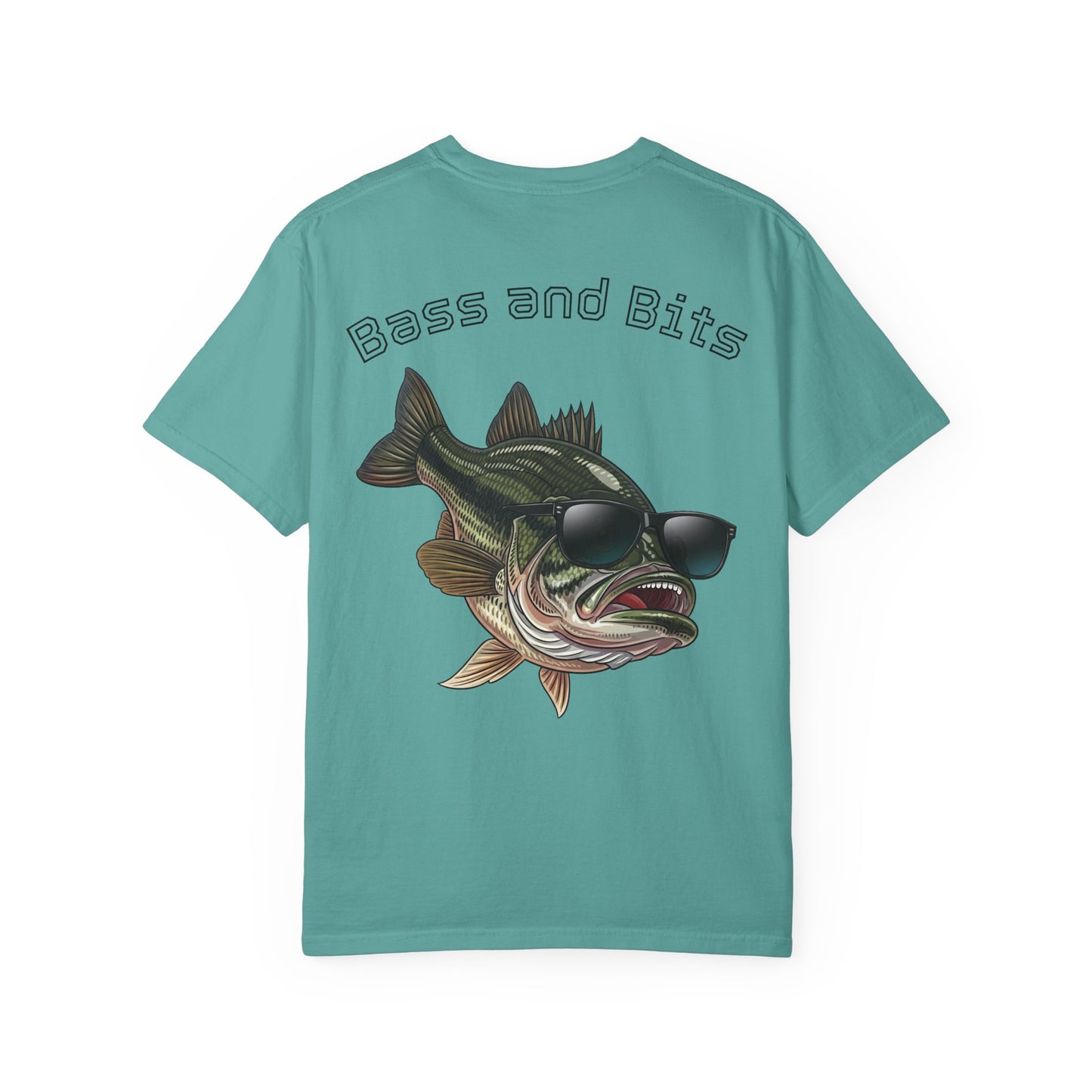 Funny Bass Fishing Shirt - 90s Laser Background School Picture - Retro Meme Tee - Cool Fish Sunglasses - Comfort Colors Humor Gift
