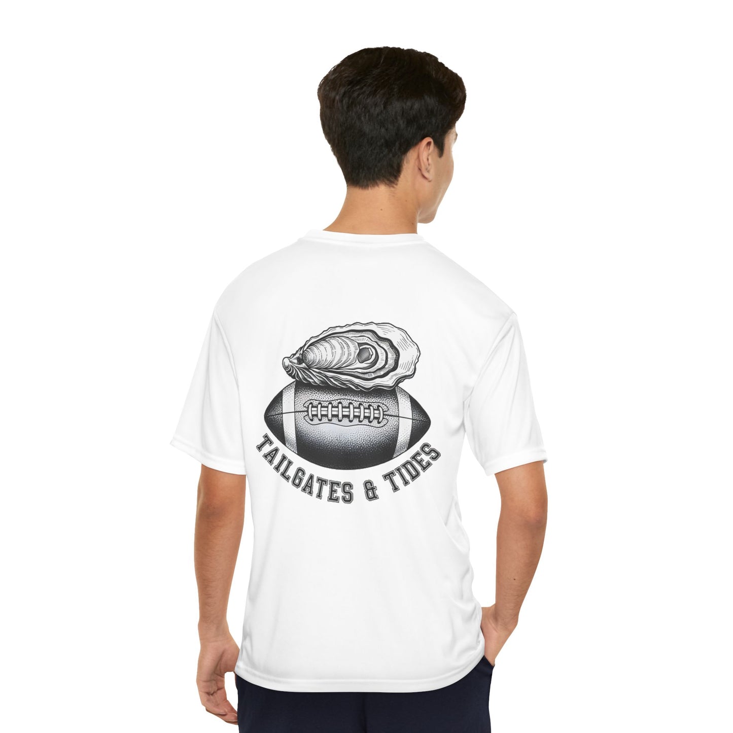 Tailgates & Tides Football Oyster T-Shirt | Coastal Tailgate Tee