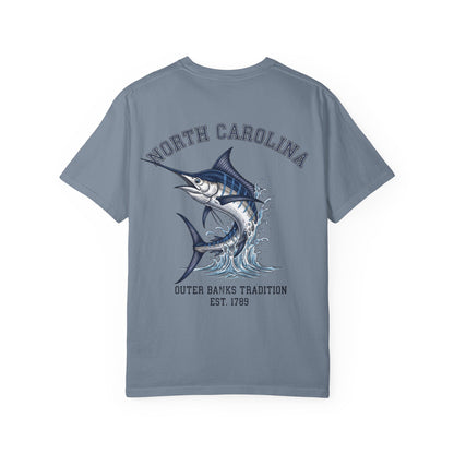 North Carolina Marlin T-Shirt Outer Banks Fishing Graphic Tee