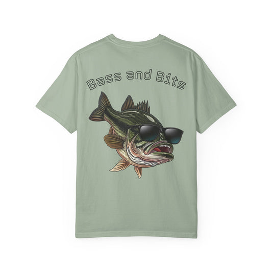 Funny Bass Fishing Shirt - 90s Laser Background School Picture - Retro Meme Tee - Cool Fish Sunglasses - Comfort Colors Humor Gift