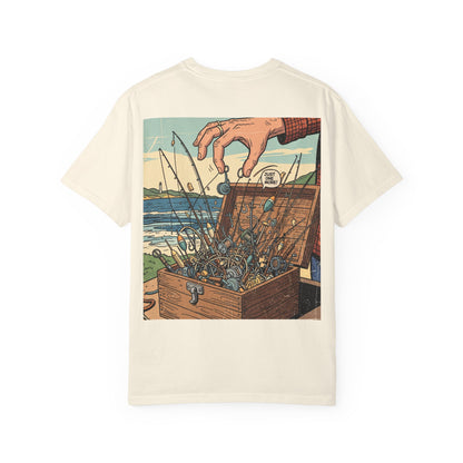 Treasure Chest Fishing T-shirt | Vintage Angler Ocean Rods Graphic | Funny Fishing Shirt