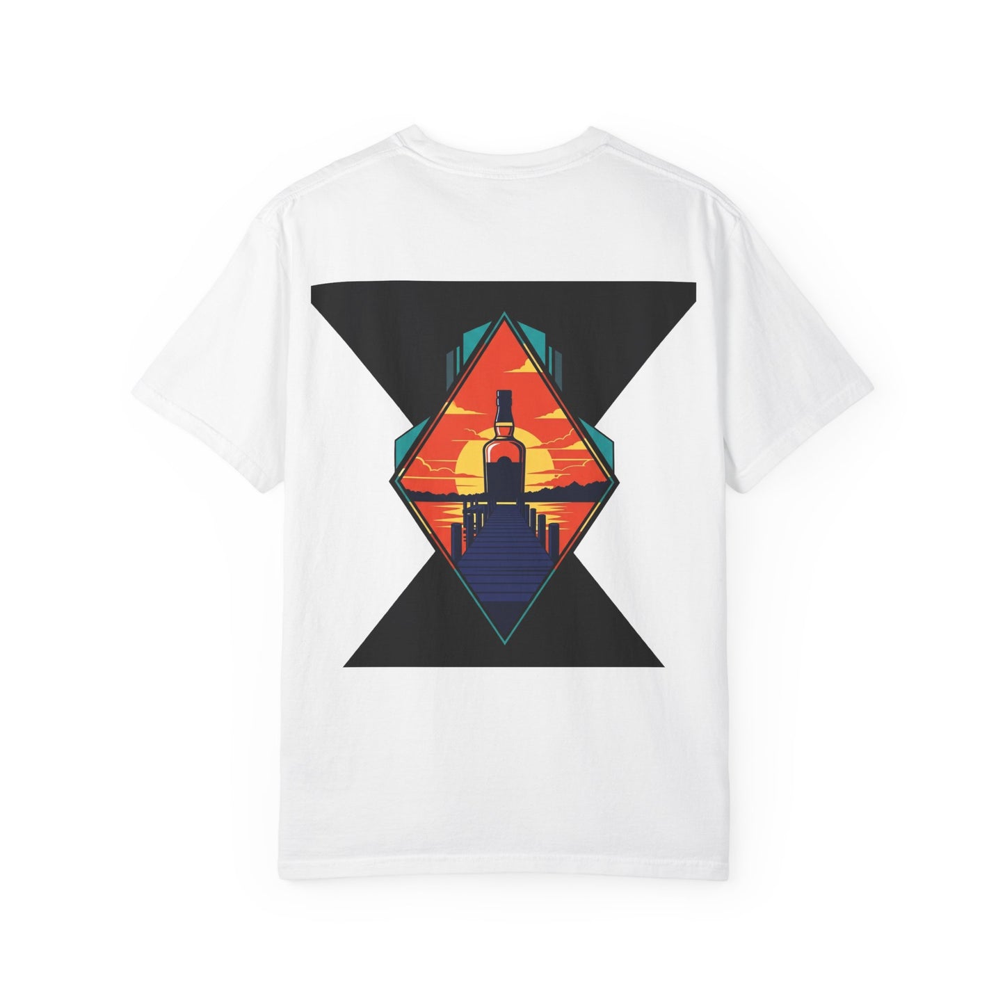 Sunset Lighthouse Graphic T-Shirt — Coastal Vintage Beach Vibe