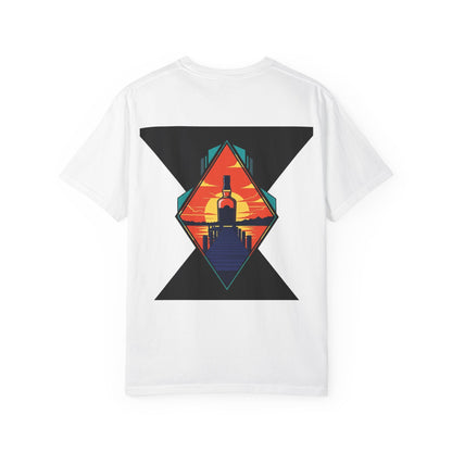 Sunset Lighthouse Graphic T-Shirt — Coastal Vintage Beach Vibe