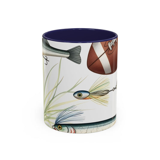 Fishing Lures Pattern Accent Coffee Mug | 11oz 15oz