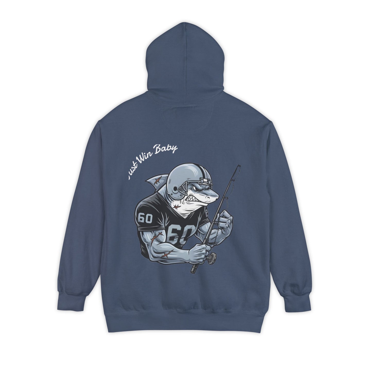 The Silver & Black Bull Shark Hoodie Tailgates Tides Series