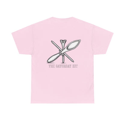 Frictionless Lab Tools Tee | crossed pipette and spoon science graphic