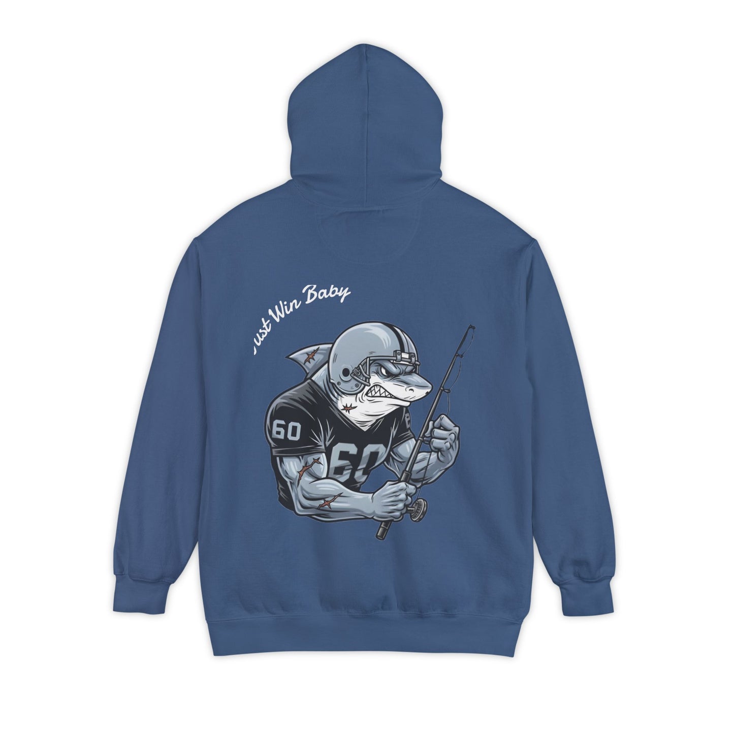 The Silver & Black Bull Shark Hoodie Tailgates Tides Series